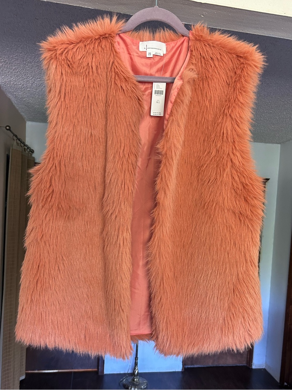 NWT Anthropologie Faux-Fur Midi Vest